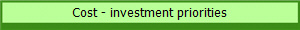 Cost - investment priorities
